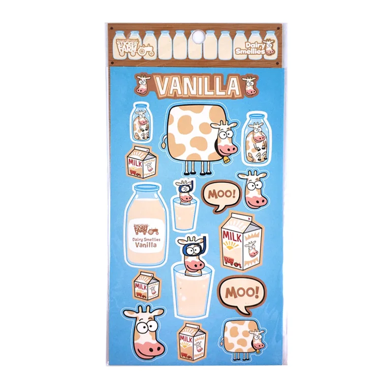 Custom Vanilla Strawberry Chocolate Caramel Wonderful Smell Self Adhesive Paper Labels Scratch and Sniff Scented Stickers