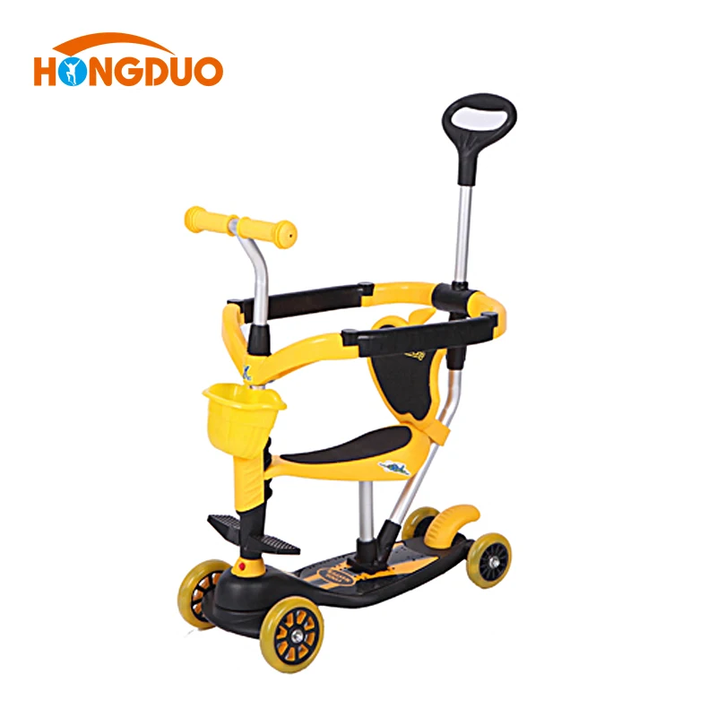 multi function Flashing 4 Wheel 6 IN 1 Mini Ant Kids Safety children Kick Scooter with seat