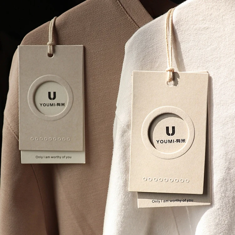 Chinese manufacturer clothing tags labels custom paper tags label hang swing tag for garment clothing