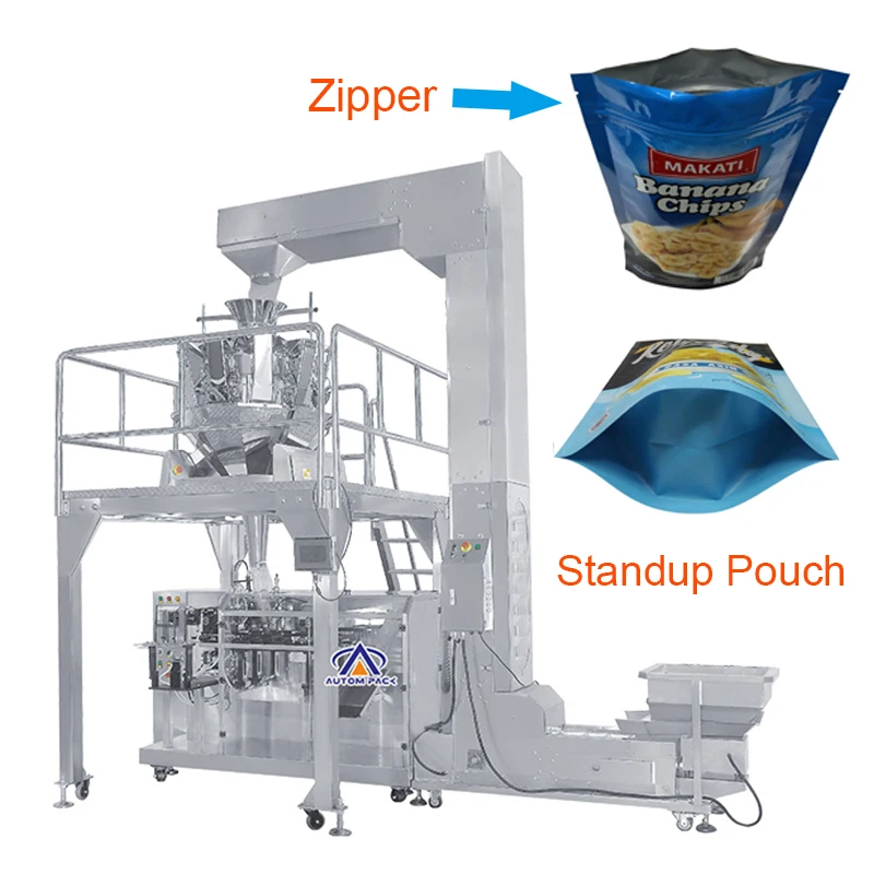 Autompack Factory Premade Zipper Pouch Packing Beans Coffee Rice Granule Chips Doypack Packing Machine