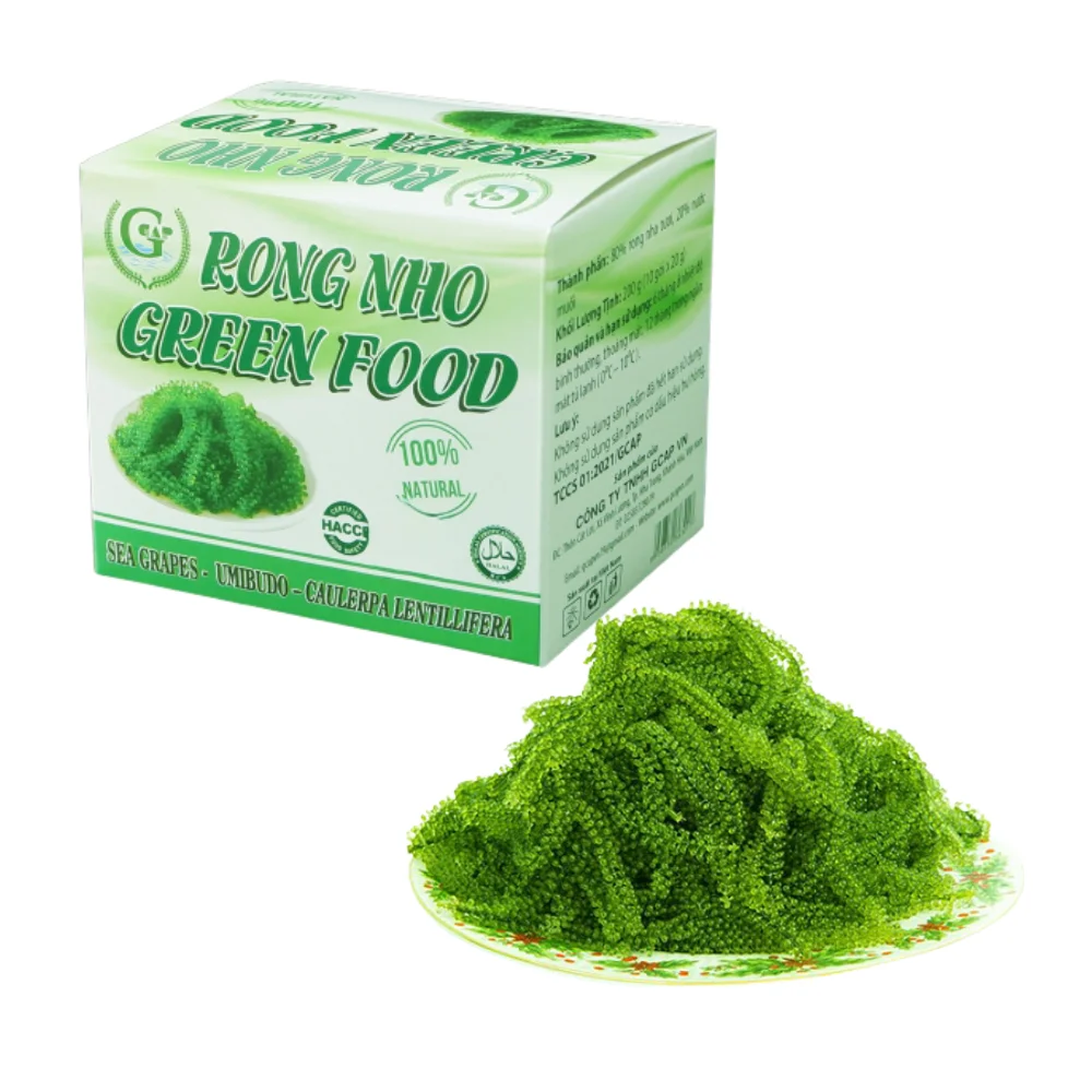 High Nutritious Salted Seaweed Sea Grapes Top Favorite Dried Fresh Laver ISO Certification Halal Approved Packaged Carton Box