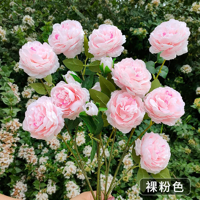 Artificial Flower Bundle  Artifical flowers Decoration Three Headed Peony