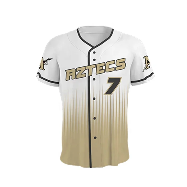 Fashion sublimated baseball jersey 100% polyester custom baseball jersey