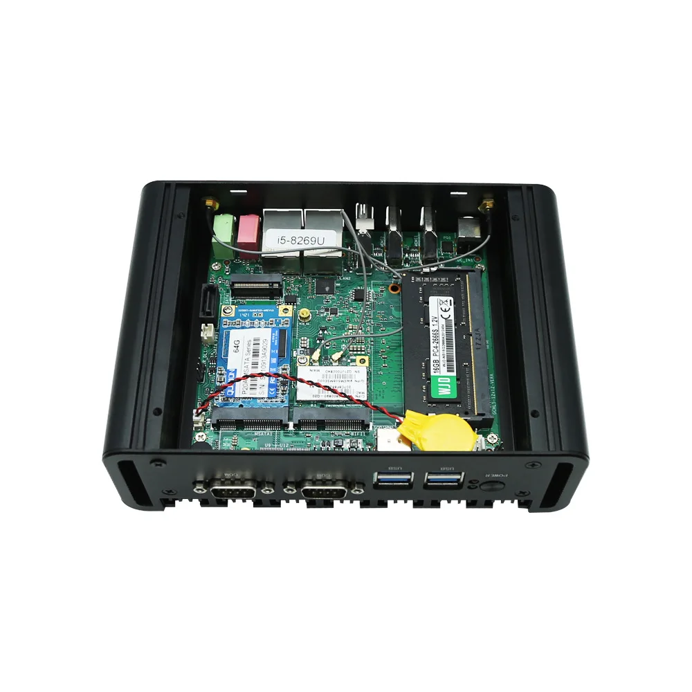 MiniTree Intel Celeron J6426 12th N100 Fanless Mini PC Quad Core Dual Lan 2COM DP 2*HD Three Display 4USB3.0 Support Win10 Linux