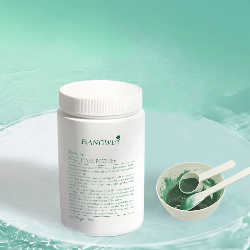 BANGWEI 100% Natural Spirulina Algae Face and Body Mask Wholesale Price for Beauty Salon SPA jelly Mask Powder