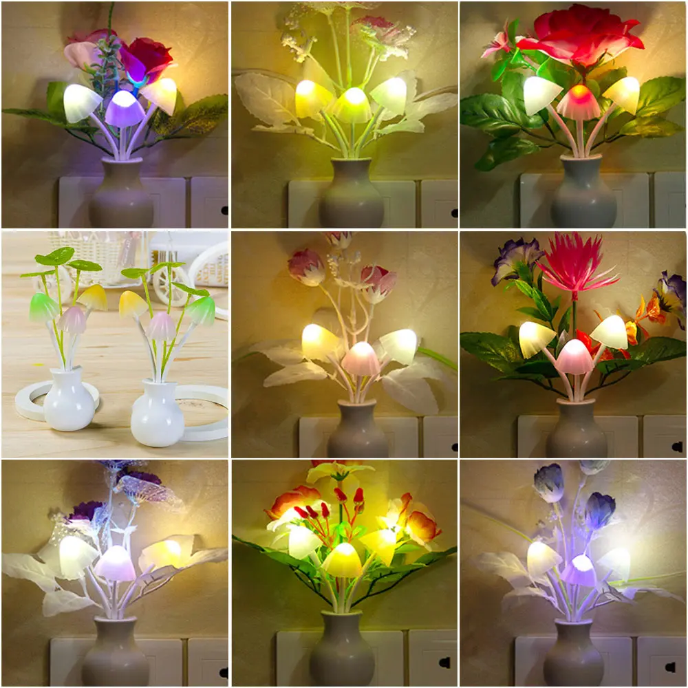 Color Change Plug-In LED Flower Lights Living Room Bedroom Decoration