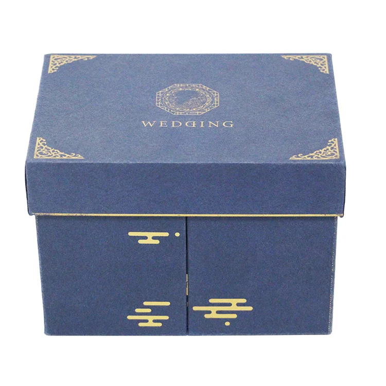 New Design Luxury Handmade Wedding Favour Lid and Base Cardboard Candy Packaging Gift Boxes for Anniversary Present