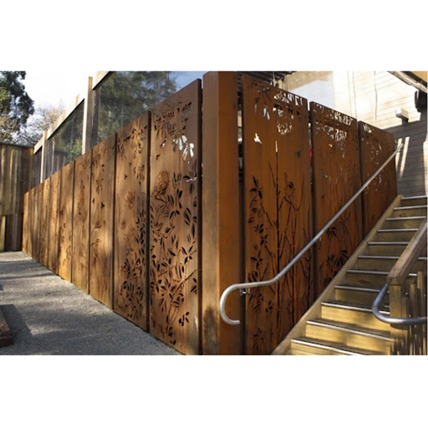 Декоративные садовые панели алюминиевый забор стена садовый ворота экран конфиденциальности стальной Corten