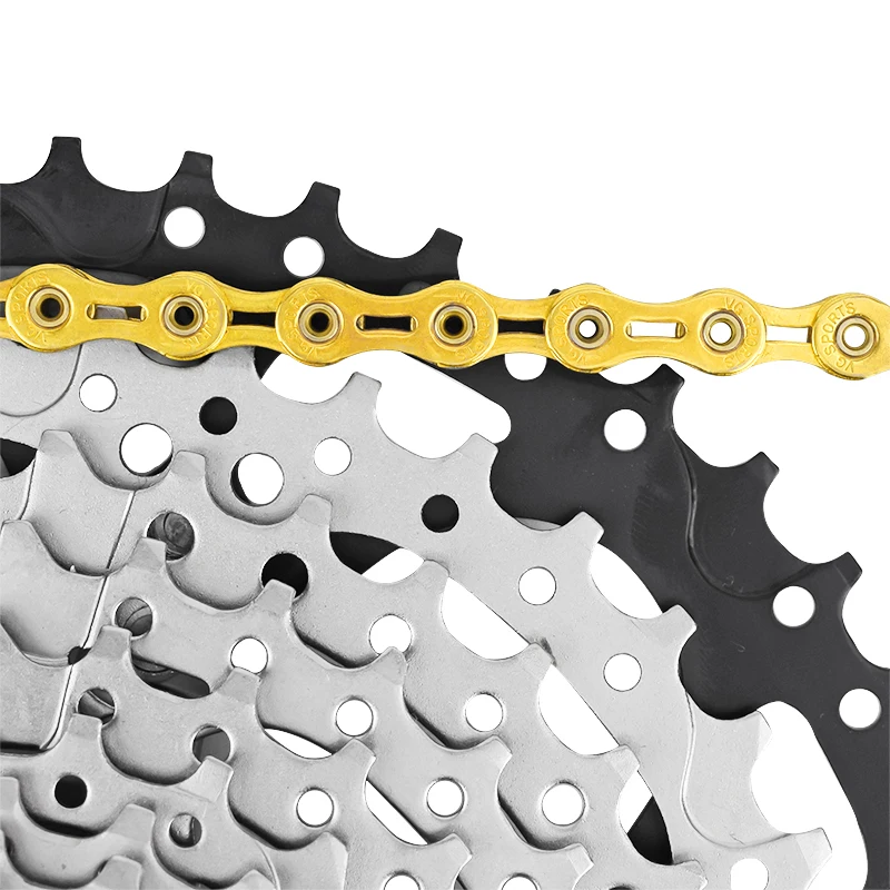
Bicycle 8 9 10 11 12 Speed Velocidade Electroplated Silver Chain Mountain Road Bike MTB Chains Part 