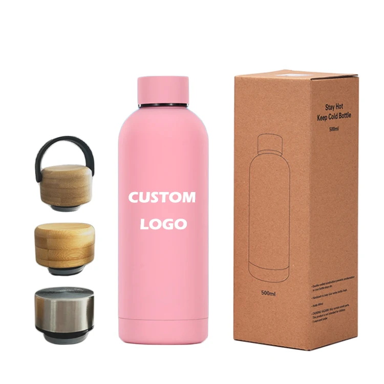 Personalized custom logo double wall Water Bottle 500 ml Stainless Steel Thermal Tumbler
