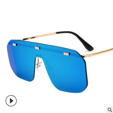 
Conjoined glasses men and women personality large frame modeling decorative sunglasses 