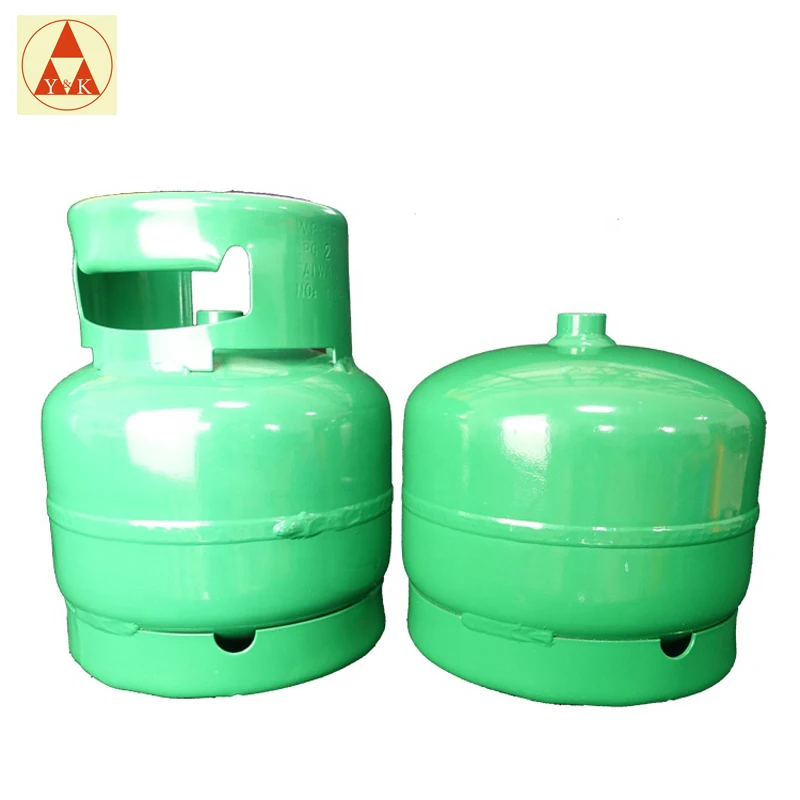 Good Sale Green 2KG LPG Gas Cylinder with burner Cooking Gas Cylinder for Camping BBQ in Ukraine Russia