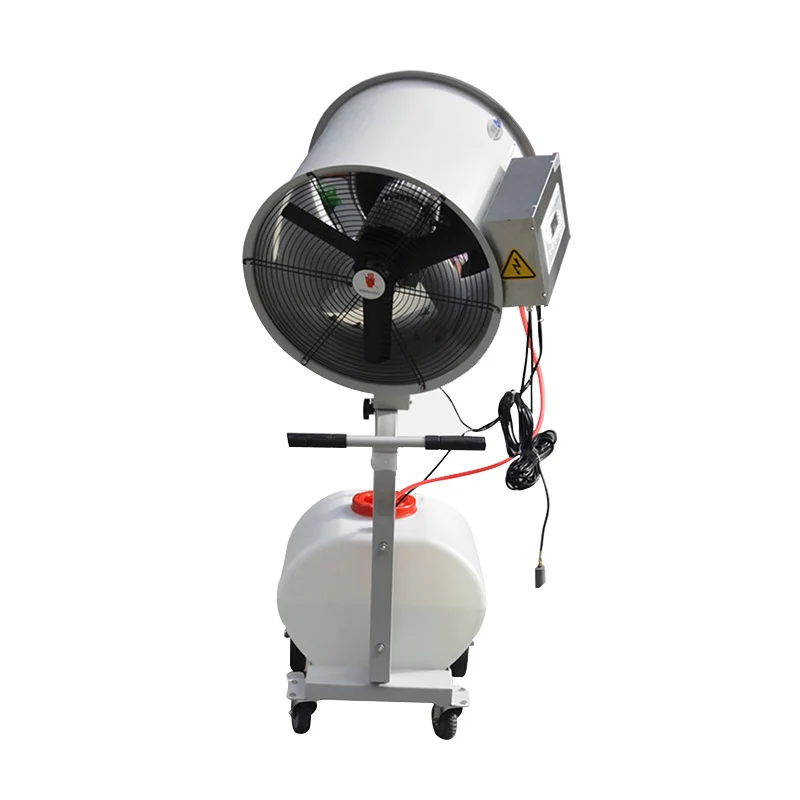 Shiteng Ultrasonic Centrifugal Large Humidifier For Industrial Workshop Greenroom Humidifying Hand-pushing Industrial Fan ST-50L