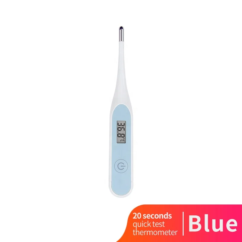 20S Baby Digital Thermometer Fast Read for Oral Armpit Underarm Rectal Test Blue Color