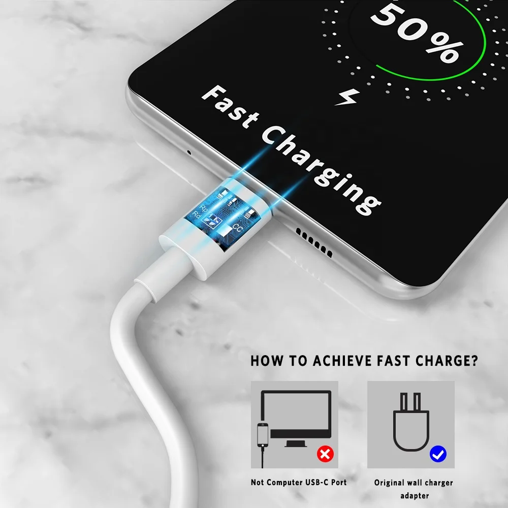 Кабель с разъемом USB Type-C для быстрой зарядки USB-A мужской ВЫСОКАЯ ЧЁТКОСТЬ быстро заряжающийся мобильный телефон кабель передачи