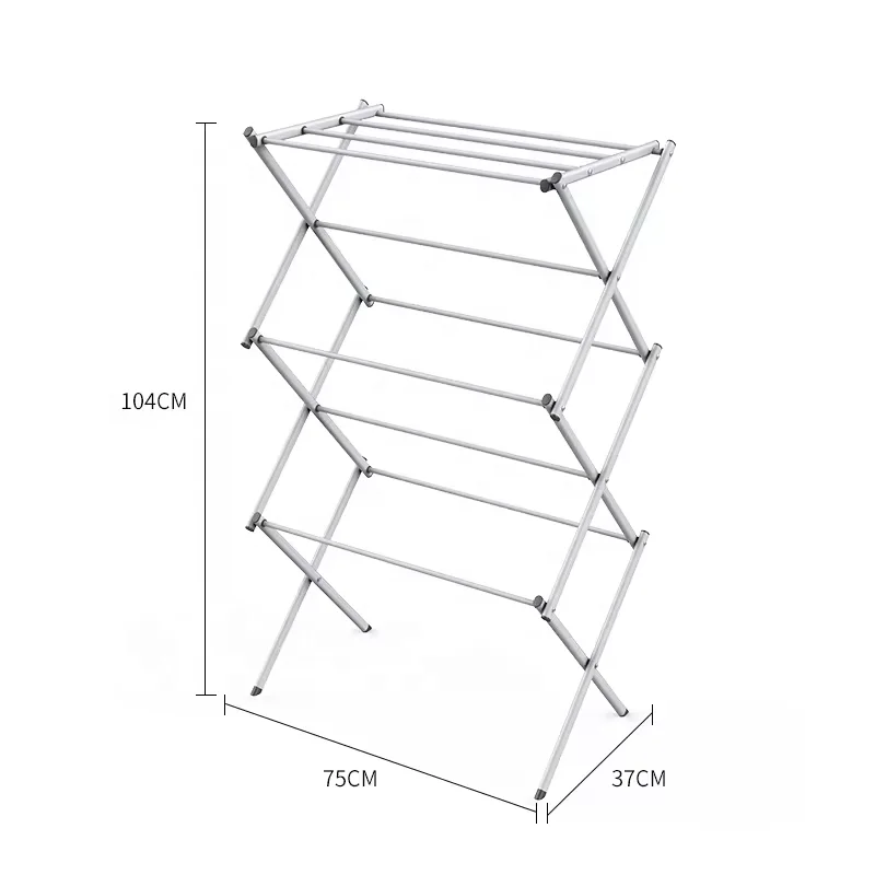 High Quality 3 Layers Portable Clothes Drying Rack Indoor & Outdoor