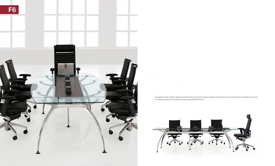 
FKS-HD-ED024 Modern glass top office desk 