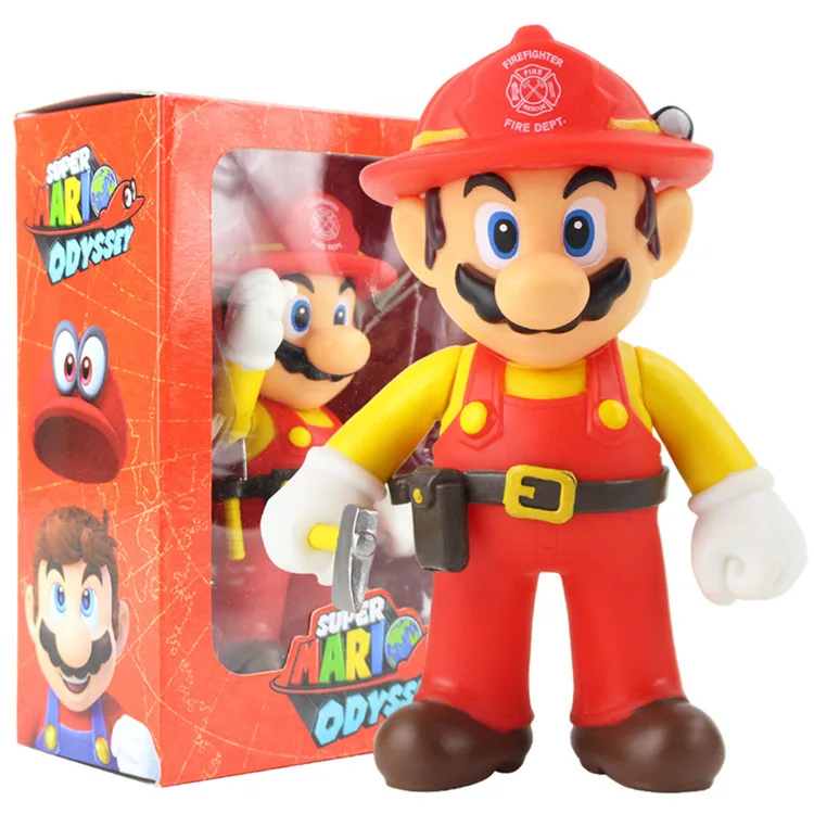 DH4585 10 Cm With Color Boxes Pvc Plastic Christmas Gift Present For Kid Figure Mario Bros Action Figure Doll Mario Toys