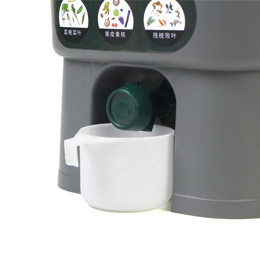 15L BPA free garbage recycle bokashi compost bin for home kitchen