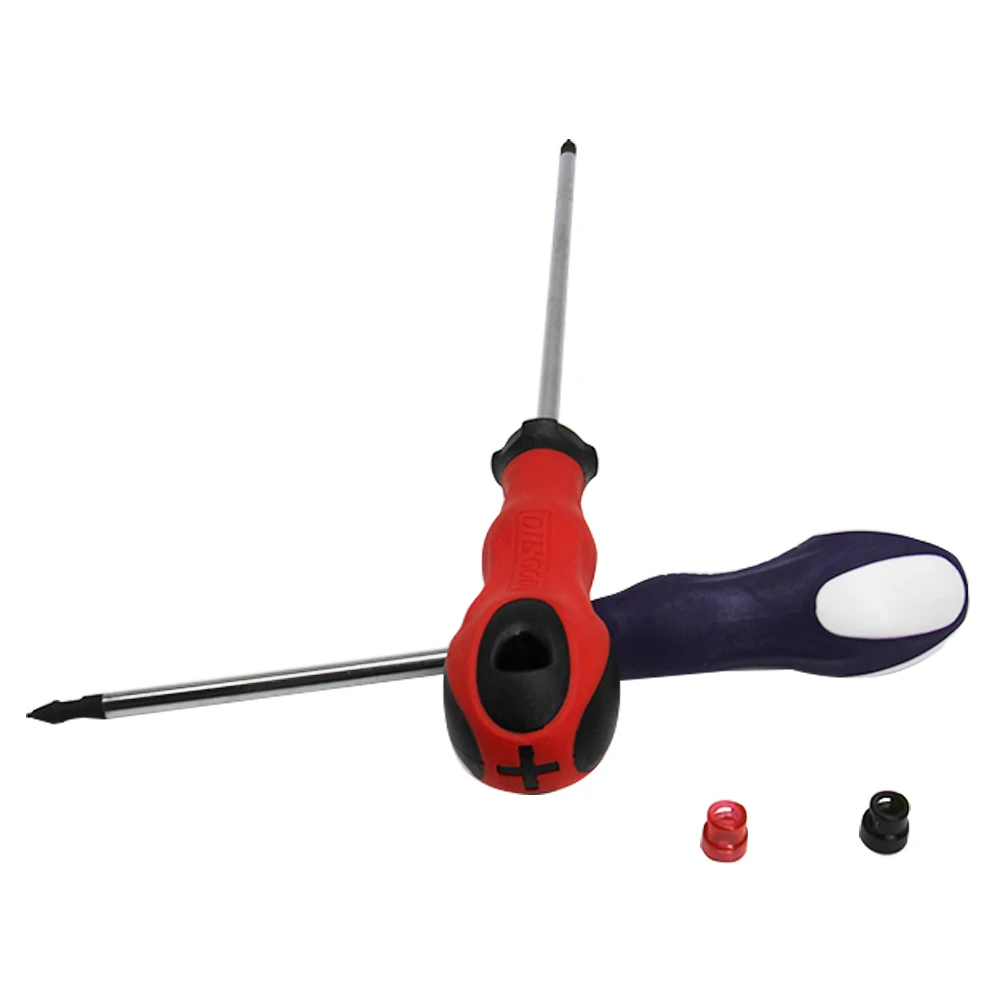 DILGOD High Quality Screwdrive  Magnetizer Ring Removable Bit Rubber Handle CRV Steel Screwdriver Set Hand Toolsl