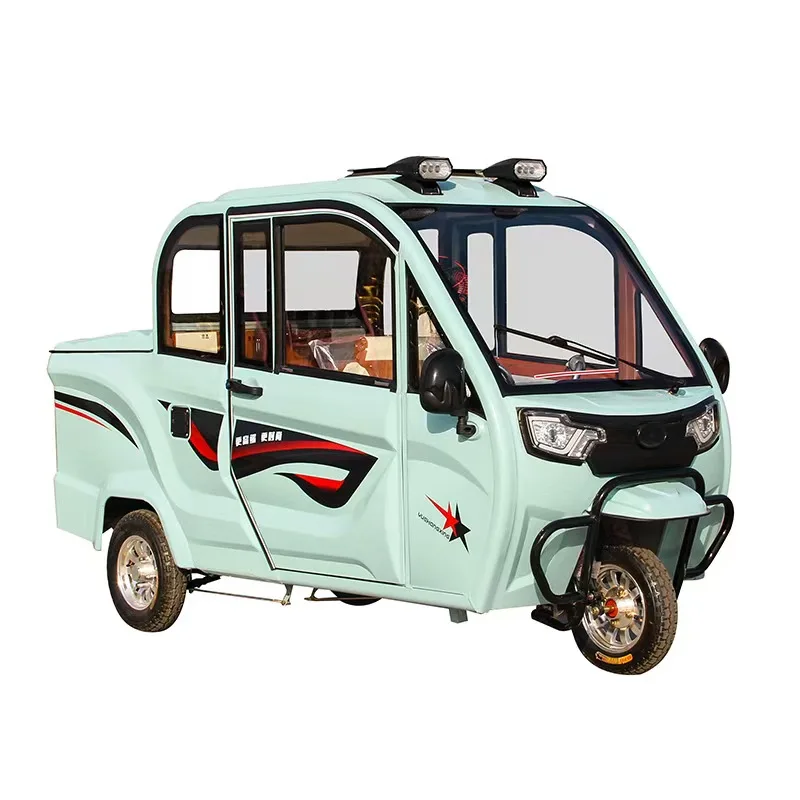 Wholesale 1200W Cargo Electric Tricycle Closed Body 3 Wheel Bicycle for Adults 60v/48v Trike/Ebike Pickup Truck Companion