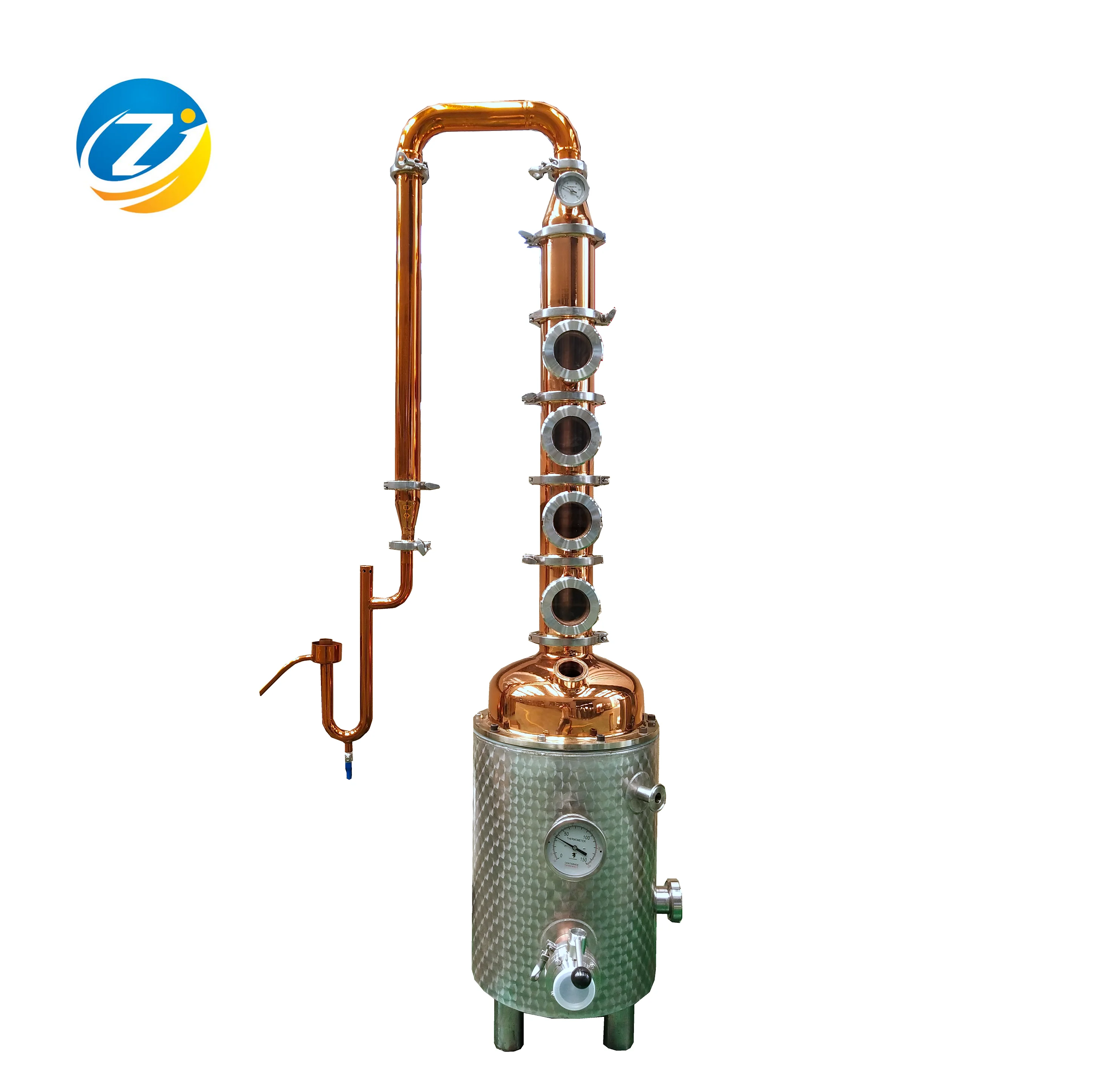 20L Red Copper Distillation Tower distiller Column