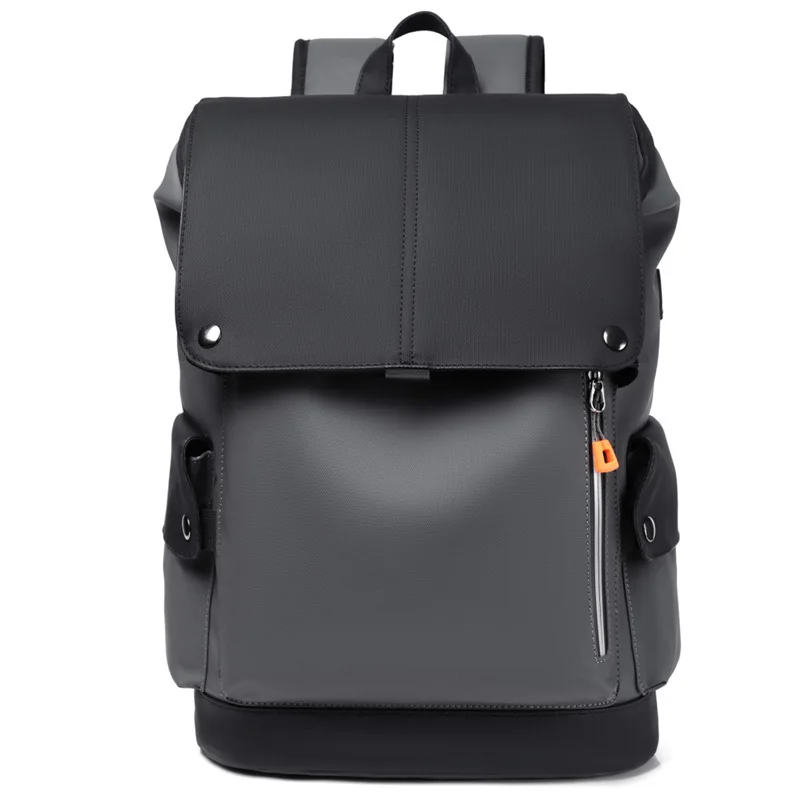 LP089 Customize logo fashion laptop school bag men pu leather backpack 2024