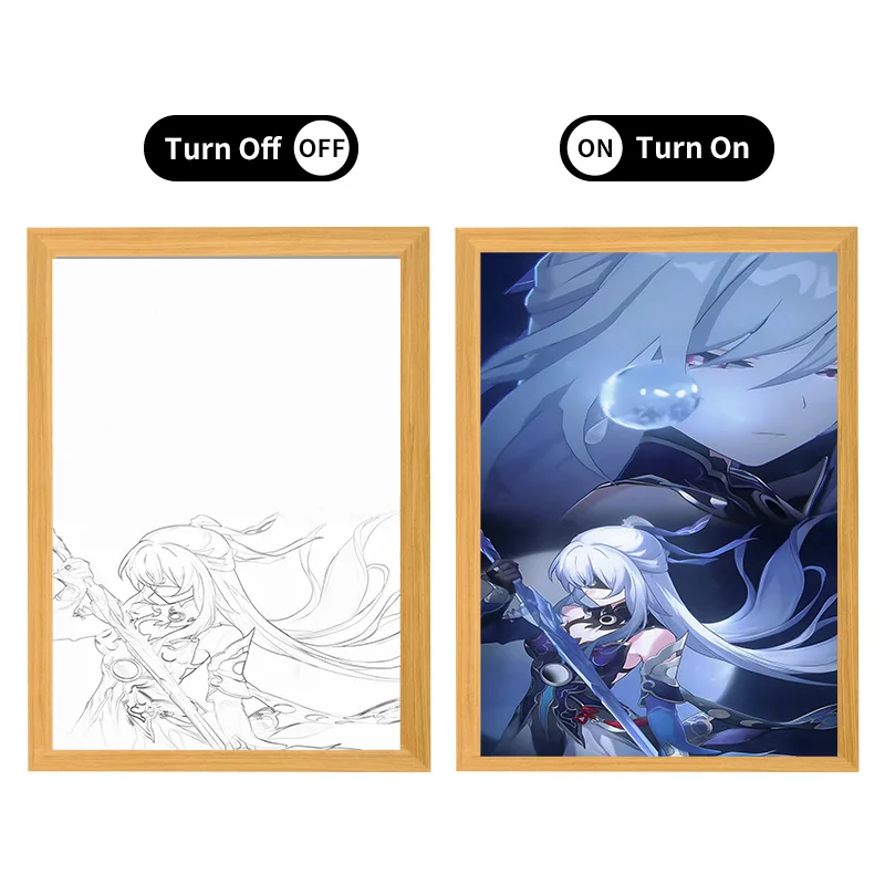 Eternal Garden Art Deco Spring Construction Theme Rectangle Shaped Color Changing LED Light with Horizontal Pattern