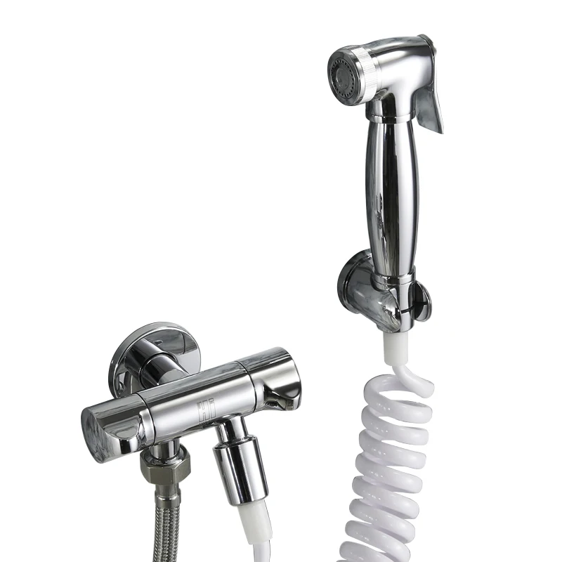 HIDEEP Toilet Bid Portable Hand Held Bidet Sprayer Wc Shattaf Shower Spray Set Tap & Holder & Hose