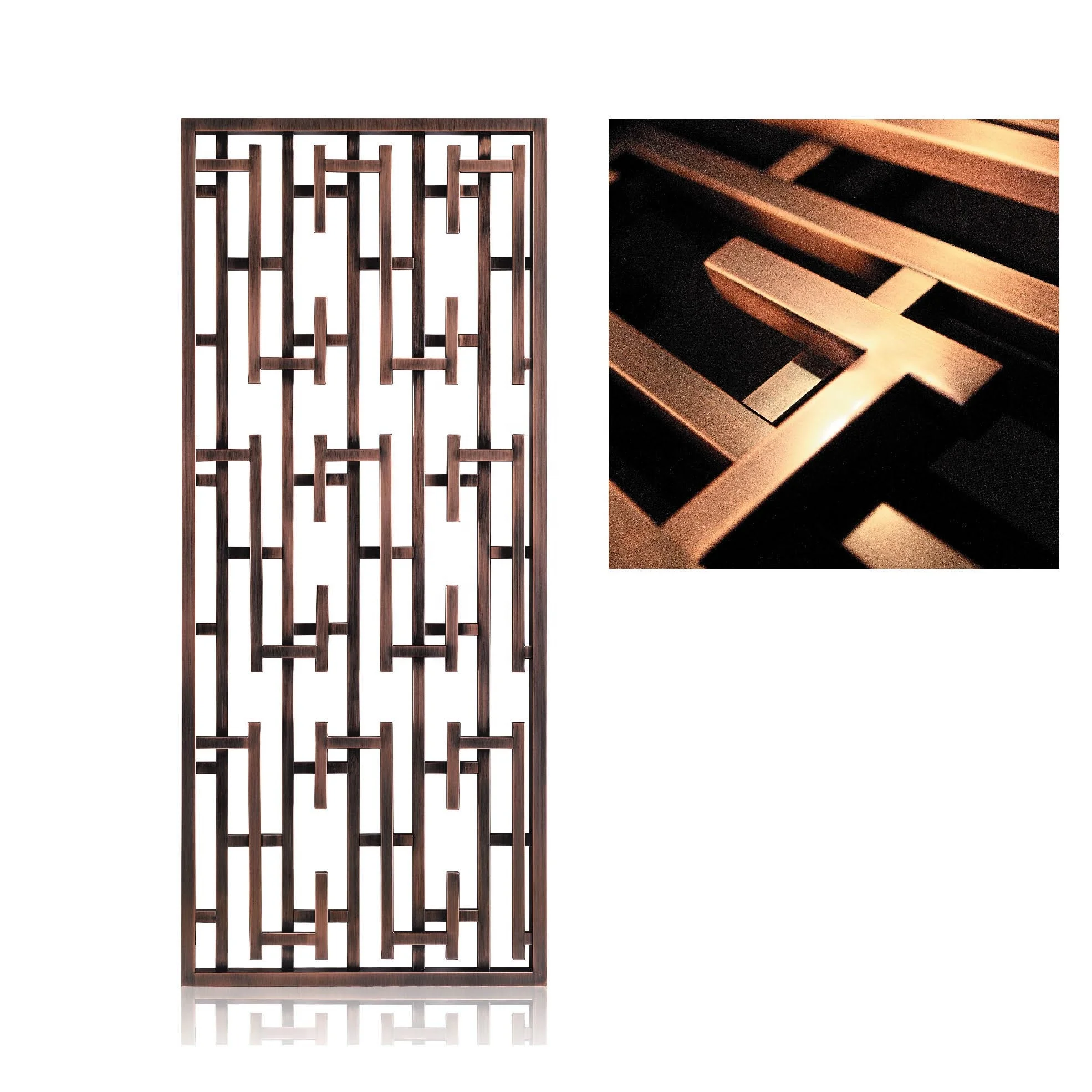 Stainless Steel Metal Screen Partitions Graphic Design Curve Room Dividers