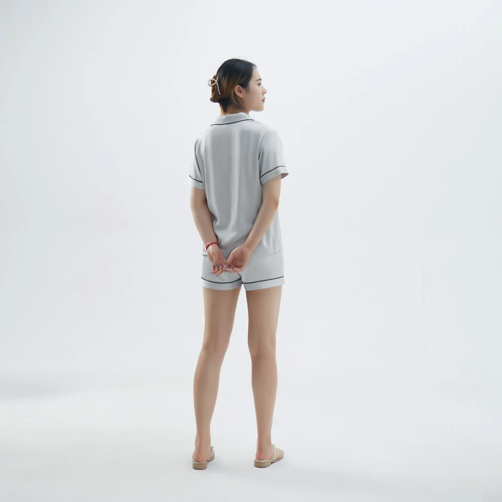 Manufacturer Recommend 300TC customized Short Pajamas with Bamboo Fiber