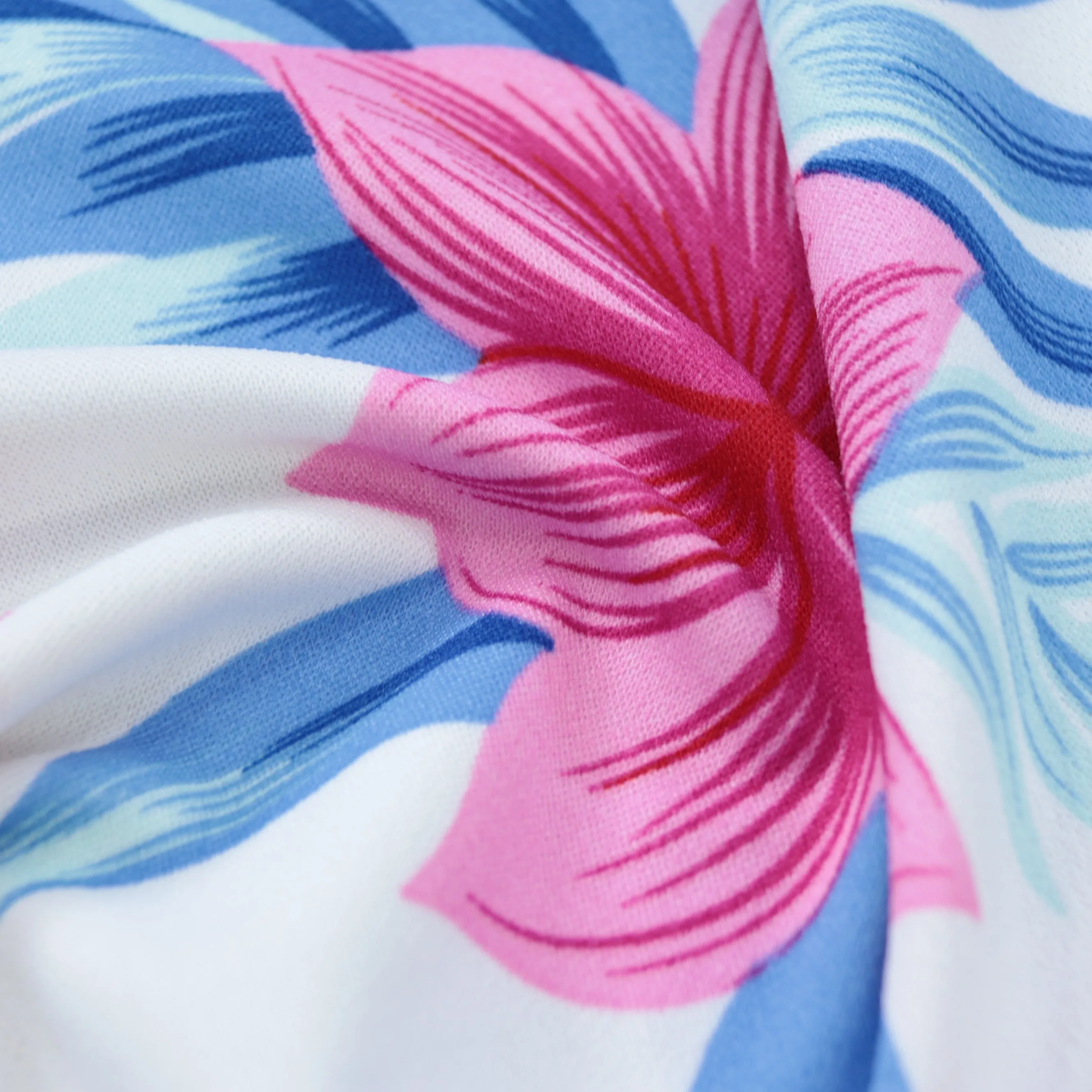 Crepe Scuba stretch fabric Polyester spandex in Knitted print flower pattern Fabric Crepe Fabric for coat jacket