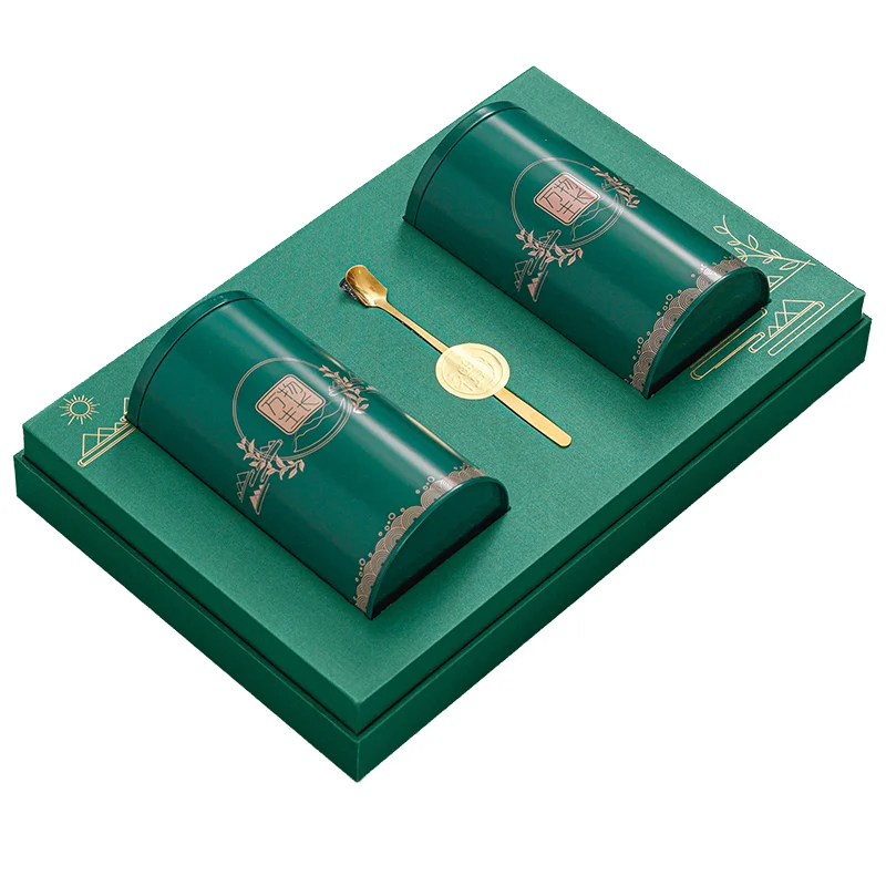 Customizable Airtight Tin Cans Container Recyclable Paperboard Tea Coffee Chocolate Packaging Embossing Shipping Gift Box