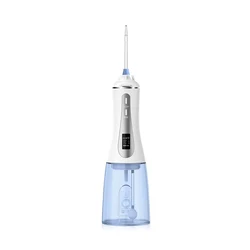 Capacity Rechargeable Dental Hygeine Oral Care Irrigator Water Flosser Teeth Cleaning OLED Display 350ml Portable 30-120 PSI Usb