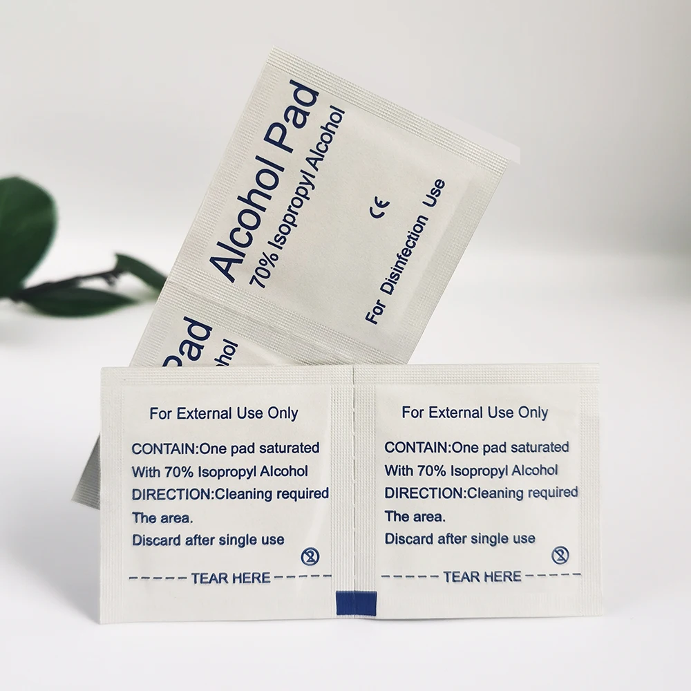 OEM ODM Disposable Antibacterial Cleaning Alcohol Prep Pads With 70% Isopropyl Alcohol