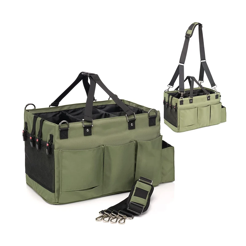 Large Wearable Cleaning Handle Caddy Organizer Waist Straps Shoulder Supply Cleaning Caddy Bag