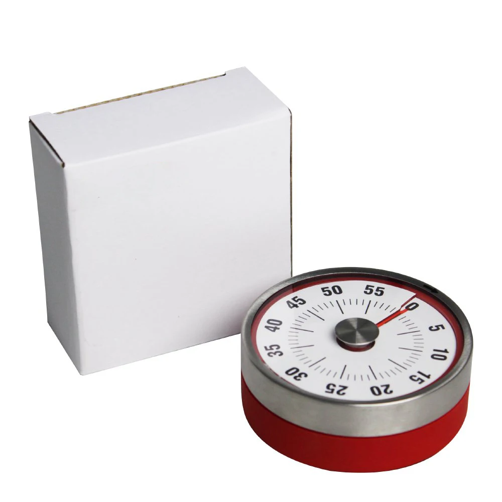 Circular Kitchen Digital 60 Minute Countdown Magnetic Mechanical Timer With Repeat Function Memory