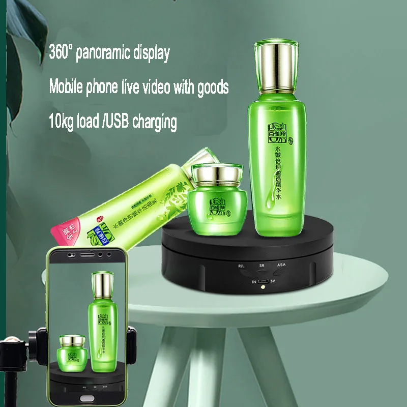 360 Electric Rotating Display Table Multi-function Rotating Turntable Jewelry Display Turntable Video Rotating Display Table