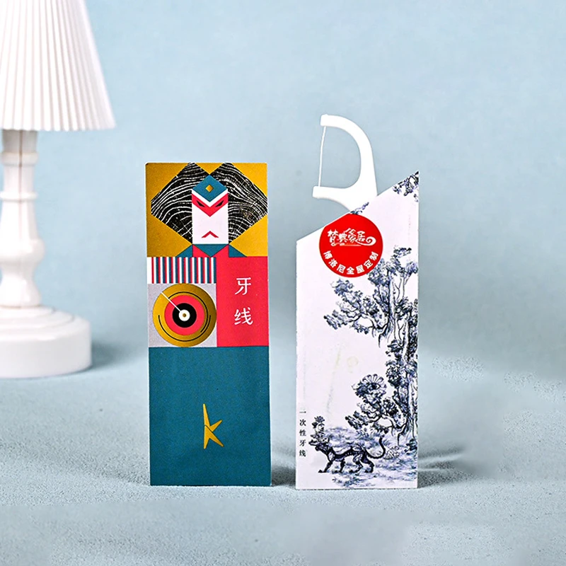 Custom dental floss pick individually wrapped dental floss toothpick sticks cheap wholesale biodegradable kids dental floss