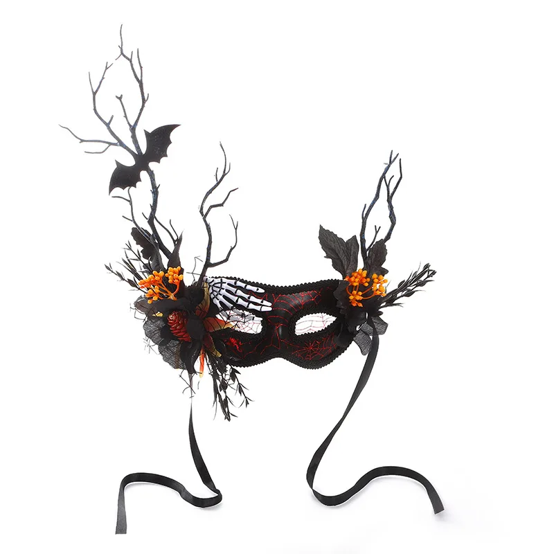 Halloween Bat Pumpkin Hair Hoop Simulation Flower Hair Hoop Costume Party Props Creative Beautiful Garland Antler Headdress