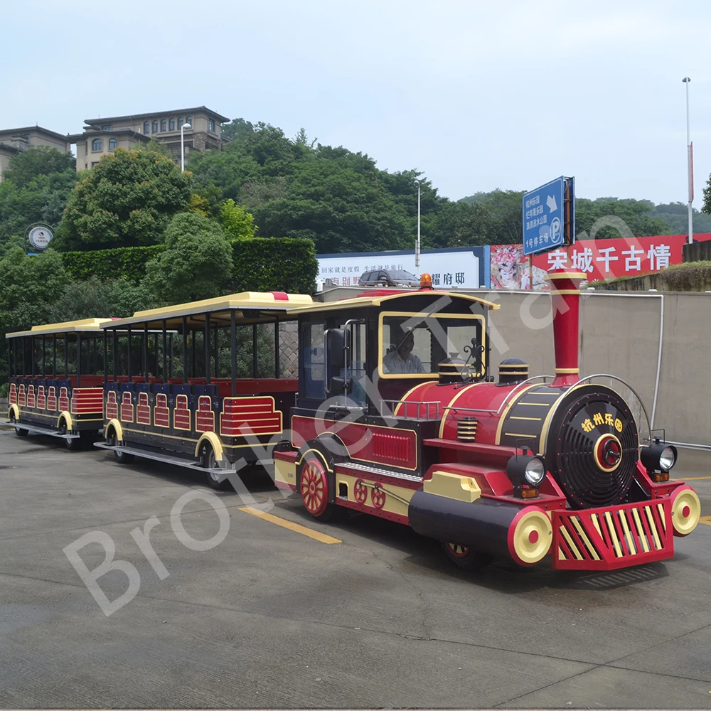 Lithium Battery Attraction Road Tourist Sightseeing Electric Tourist Trackless Train On Sale