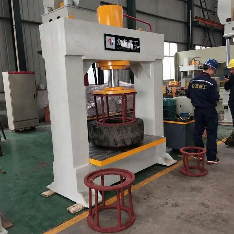 Zhongyou Good Price Precision 80ton/160ton/250ton Forklift Solid Tire/Tyre Hydraulic Press Machine