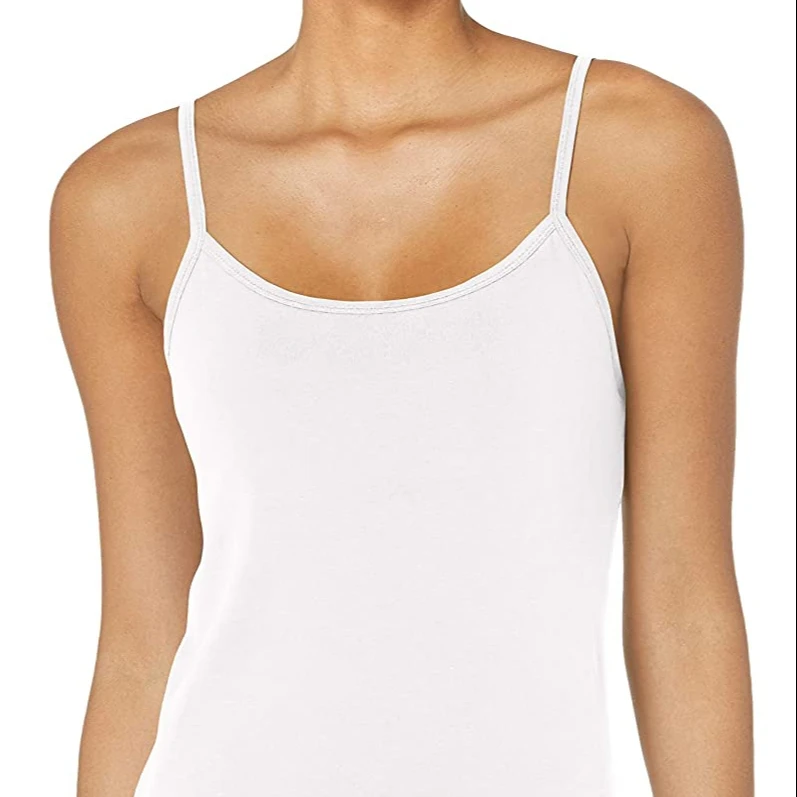 
2021 new hot-selling summer sexy Hanes cotton homme Womens Stretch Cotton camisoles Built-in bra camisole 