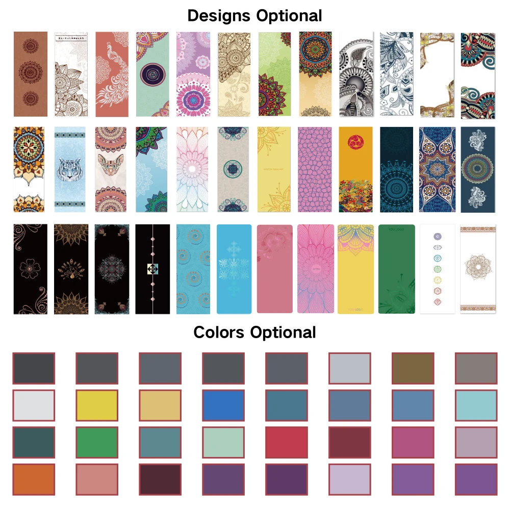 Natural Rubber exercise Yoga mat 100% recyclable absorbent Polyurethane Vegan leather Yoga Mats manufacturer