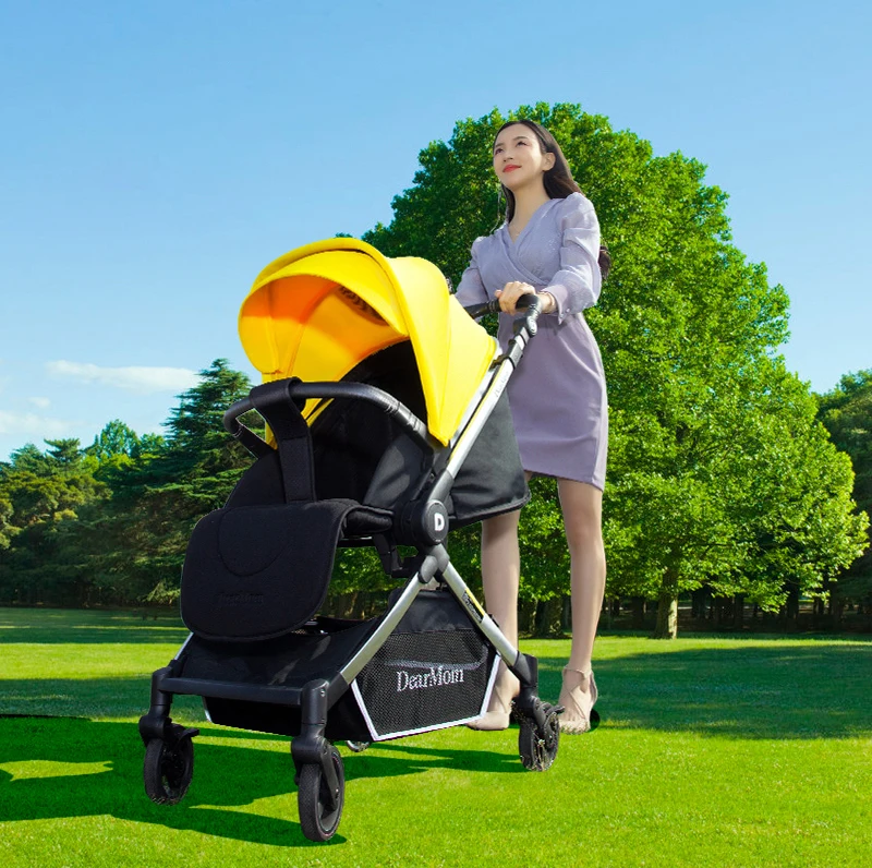 Purorigin Elegant Luxury Exclusive Large Space Automatic Folding Portable Travel Stroller Light Weight Airplane Baby Carriage