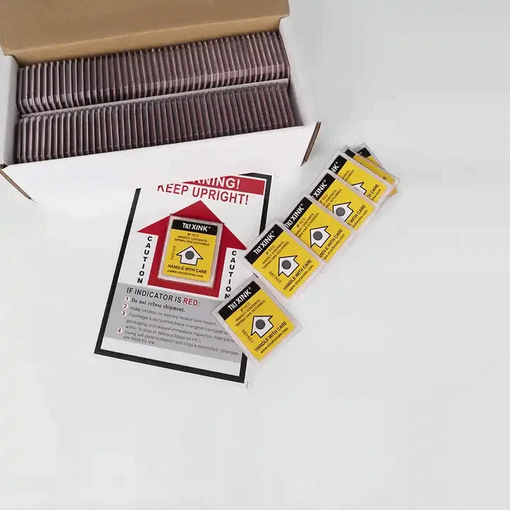 Impact Indicator Indicator Labels  Tilt Shock shock Stickers Shipping Packaging AdhesionTilt LABEL STICKER leaning label