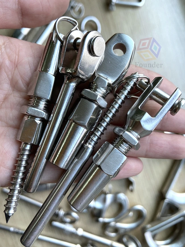 316 Swageless jaw terminal Stainless steel 316  swageless thread terminal wire rope end fittings