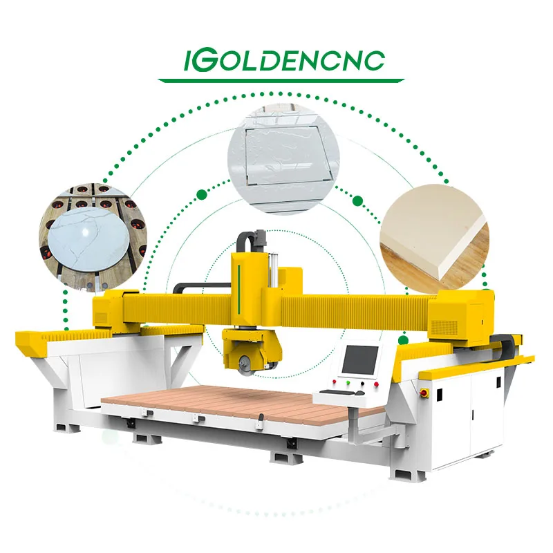 Italian CNC system software stone machinery granite marble quartz  5 Axis Bridge Saw cnc sawjet stone cutting machine