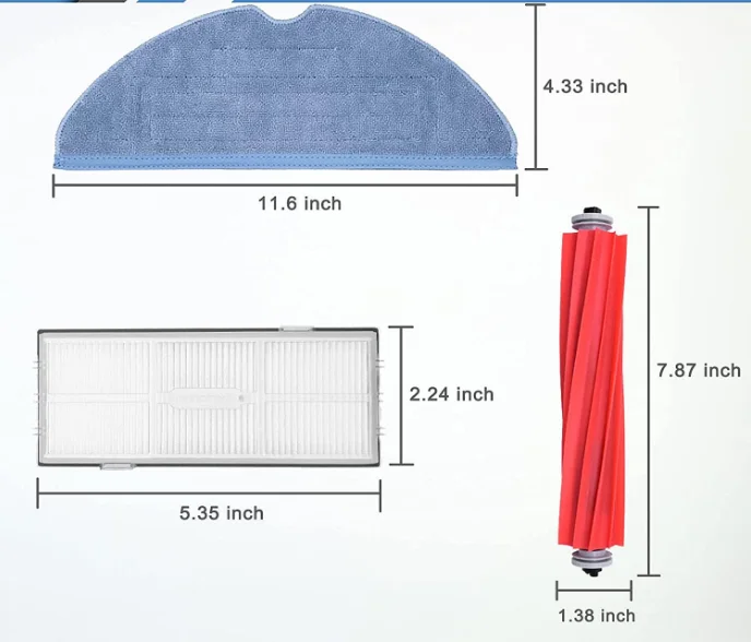 Replacement Parts Kit Main Brush Side Brushes & Filters for Xiaomi Roborock S7 T7S T7 Plus Vacuum Cleaner Parts Accessories