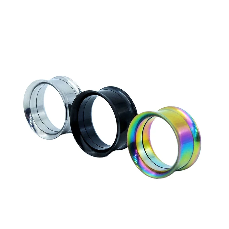 hollow double flare internally thread tunnel plugs piercing